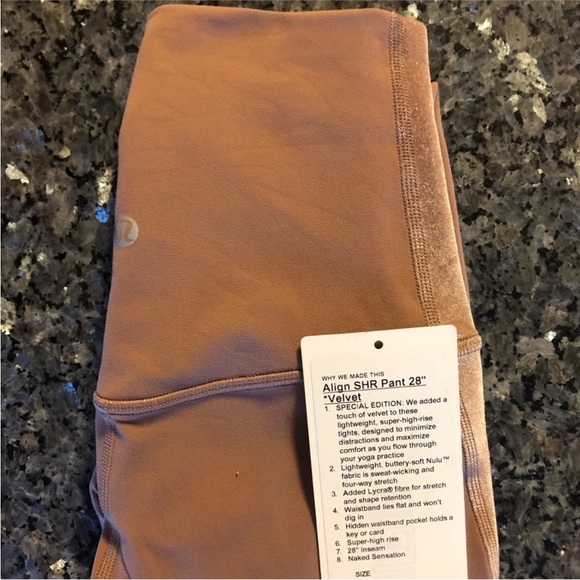 Lululemon Special Edition Align SHR Pant 28’ Velvet - Picture 5 of 9